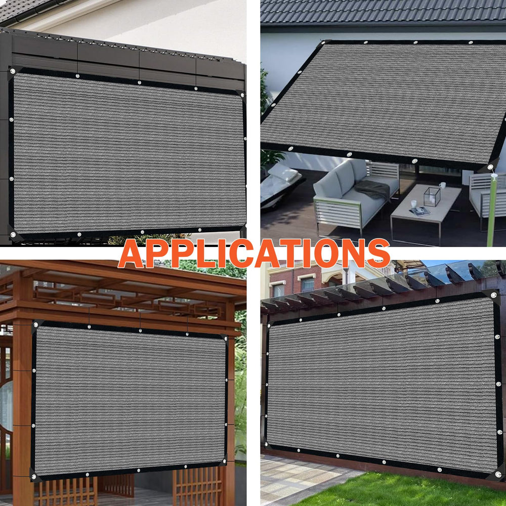 IMSGVIFO Grey Sun Shade Cloth packaging and dimensions