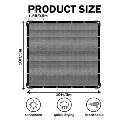 IMSGVIFO Grey Sun Shade Cloth with grommets detail
