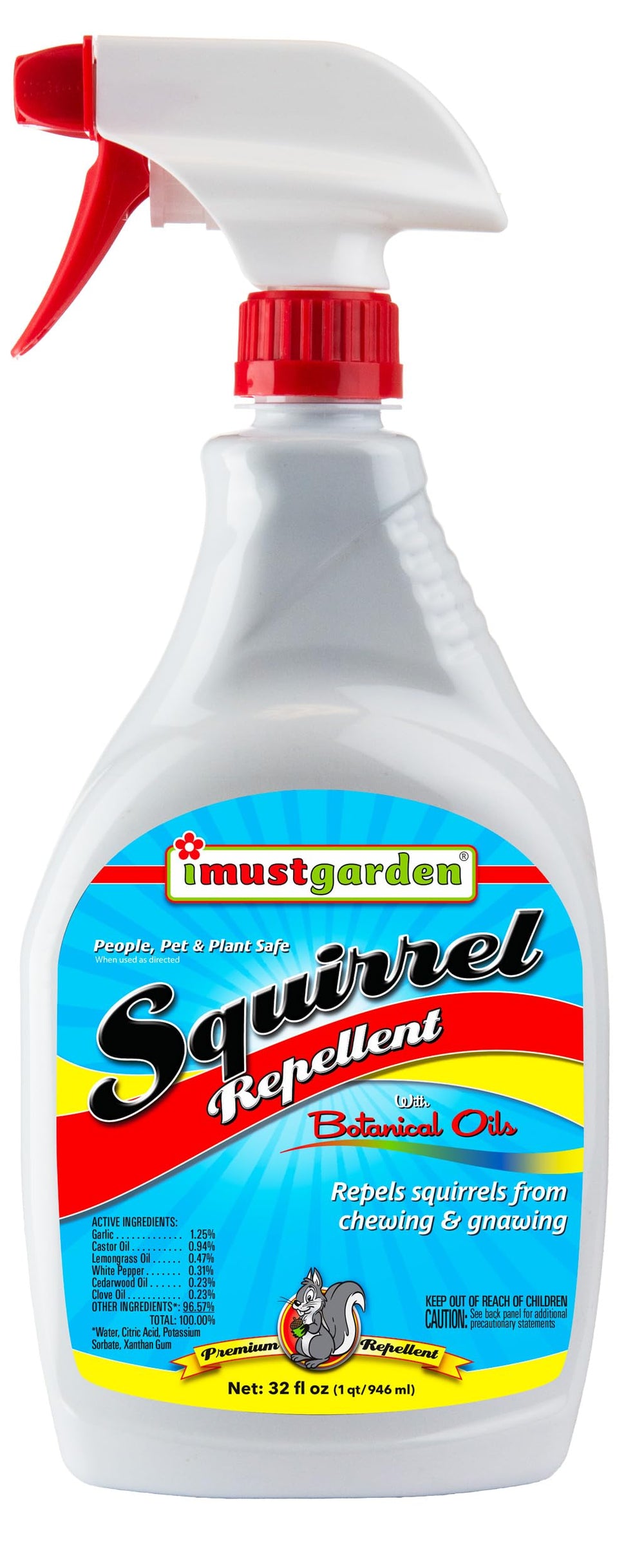 IMUSTGARDEN Squirrel Repellent Spray 32oz front view