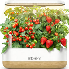 inbloom Hydroponics Growing System 12 Pods front view, elegant white