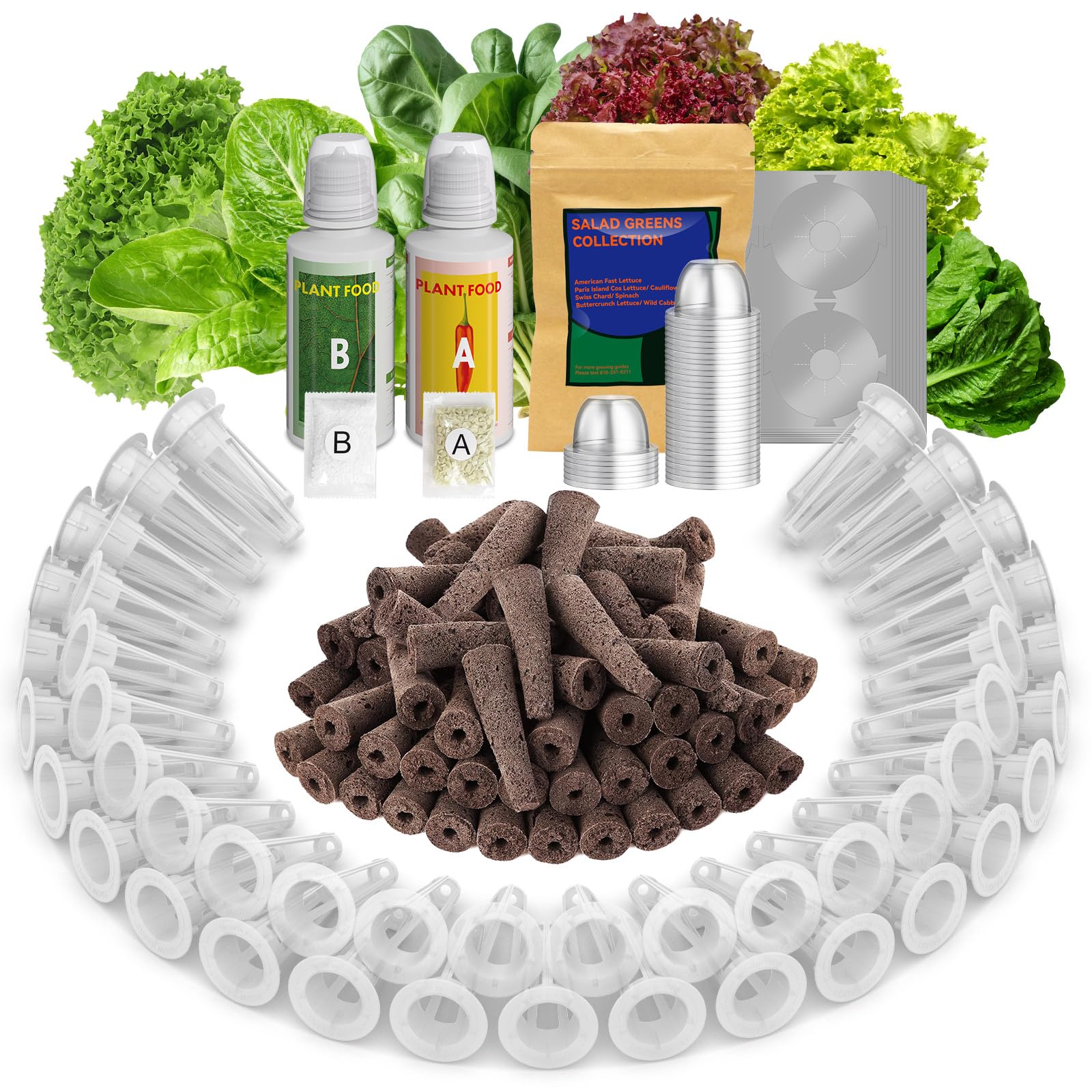 inbloom Salad Greens Seed Pod Kit front view with 50 pods