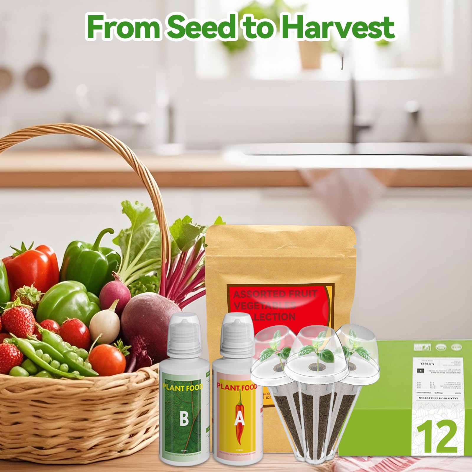 inbloom seed pod kit with A&B plant food included