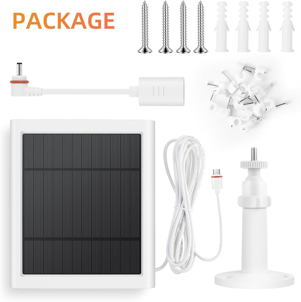 Included accessories for Paodekua Solar Panel kit