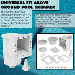 Included components of TonGass Pool Skimmer Kit