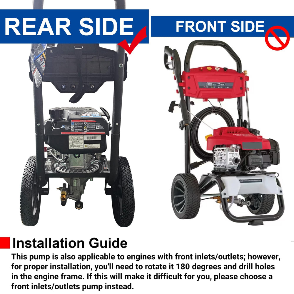 Included detergent hose and accessories for Biswing Pressure Washer Pump