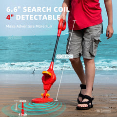 Included shovel and rake with PANCKY Kids Metal Detector