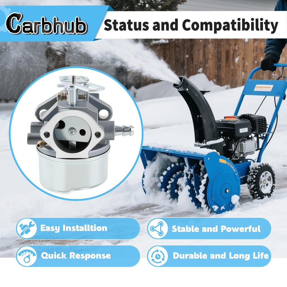 Included spark plug and fuel filter for Carbhub 640052