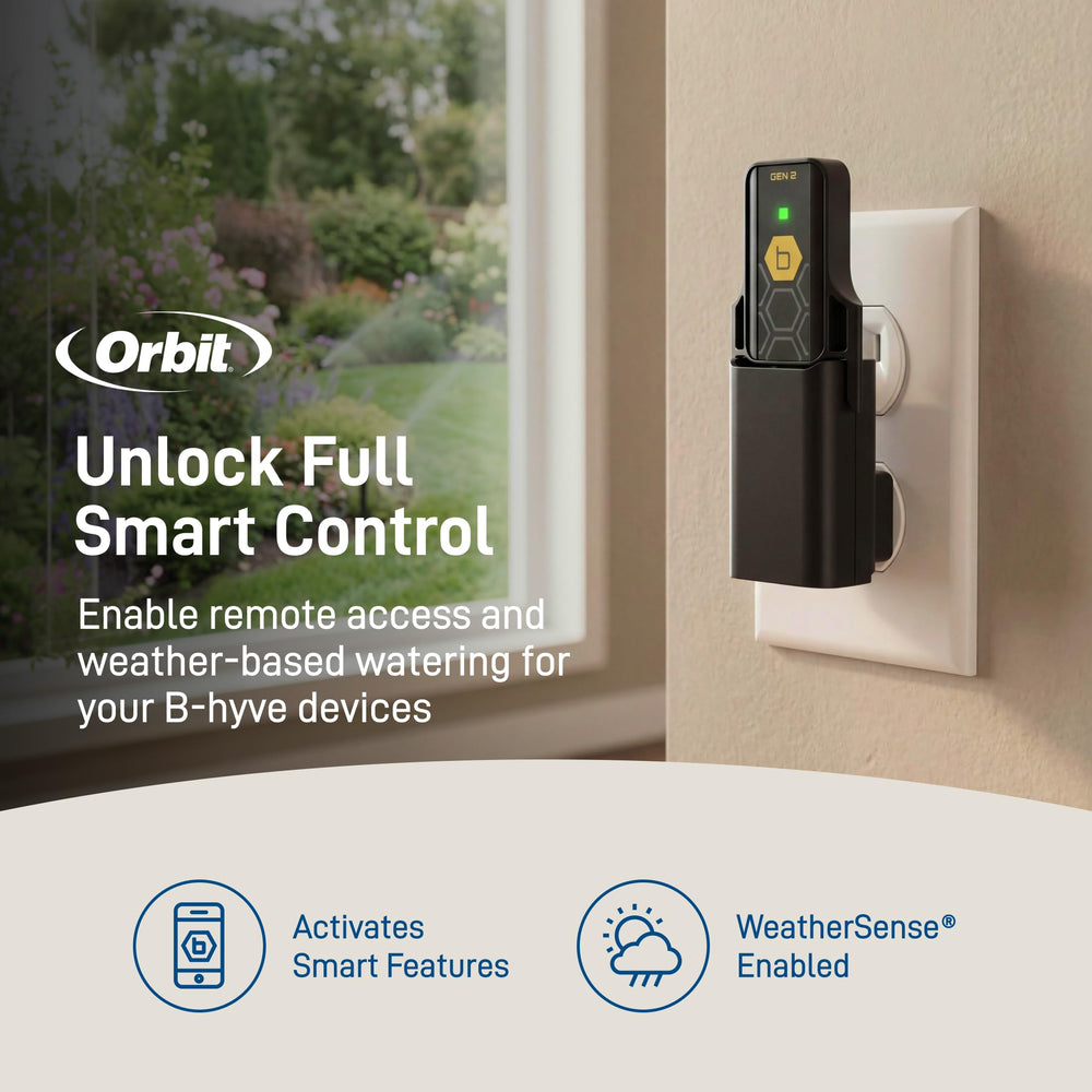 Included wall adapter for Orbit B-hyve Gen 2 Wi-Fi Hub