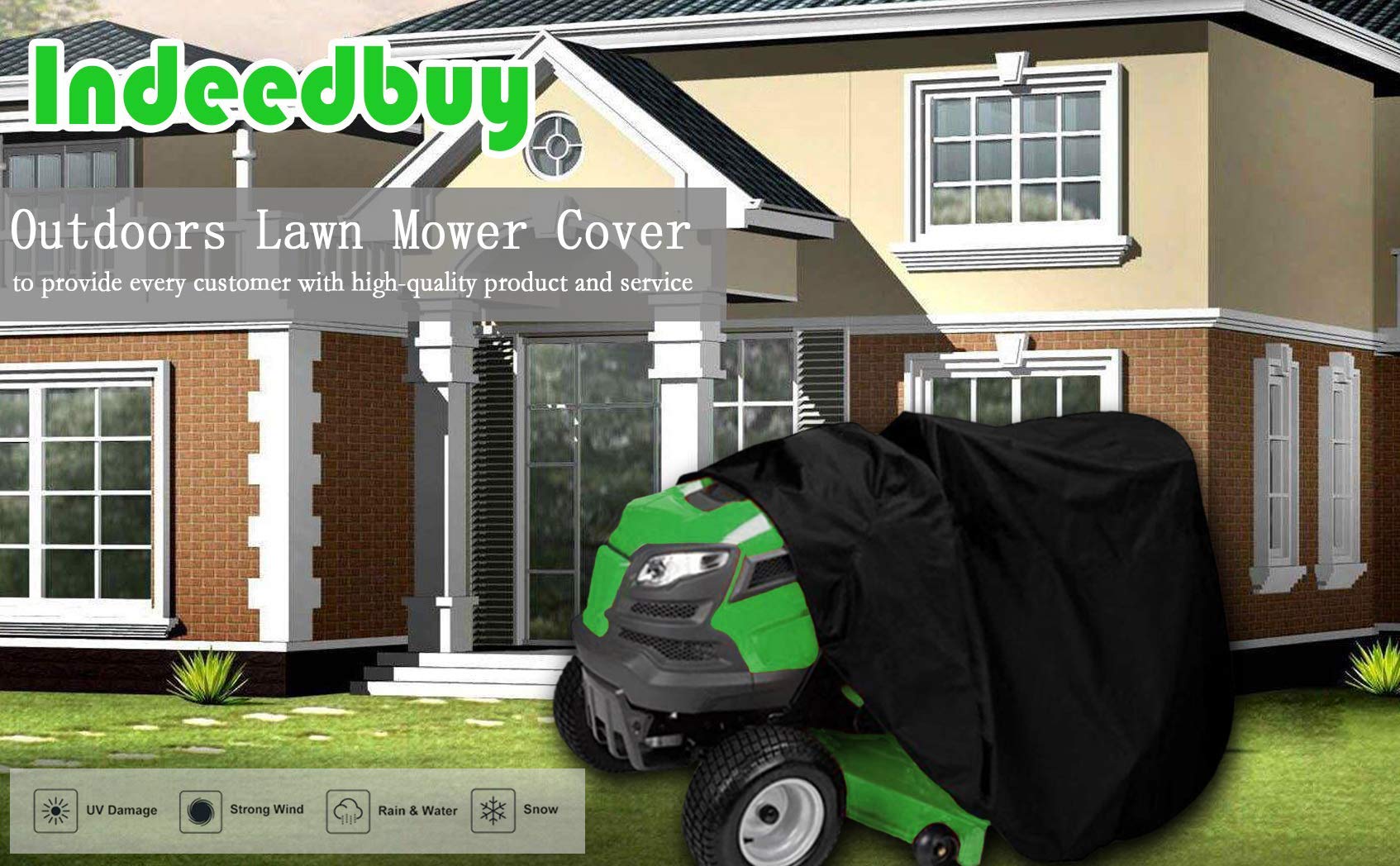 Indeed BUY Riding Lawn Mower Cover on a lawn mower outdoors