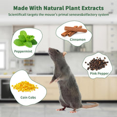 Individual peppermint oil pellets for rodent repellent