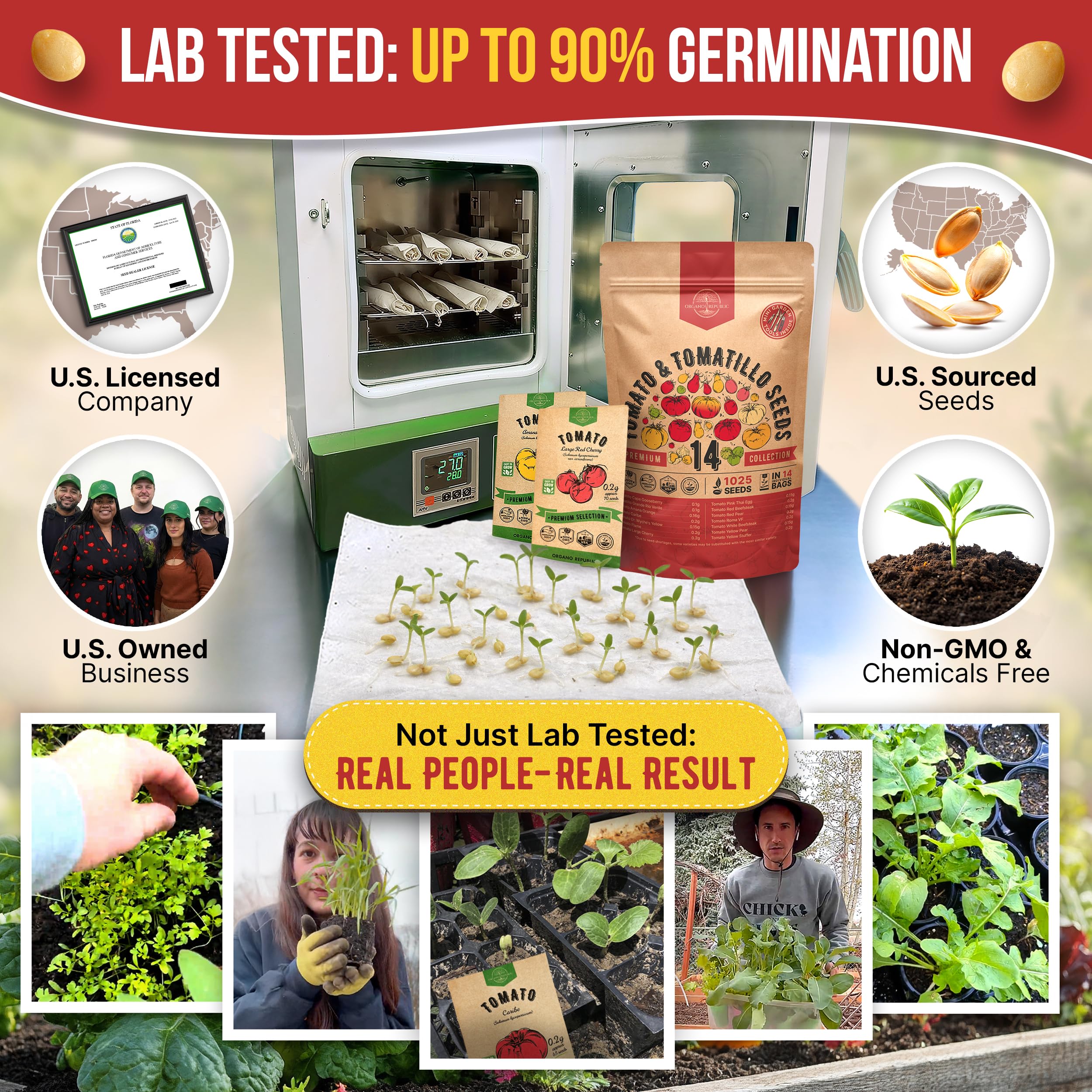 Individual seed packets from Organo Republic garden kit