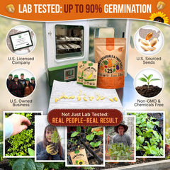 Individual seed packets from Organo Republic seed variety pack