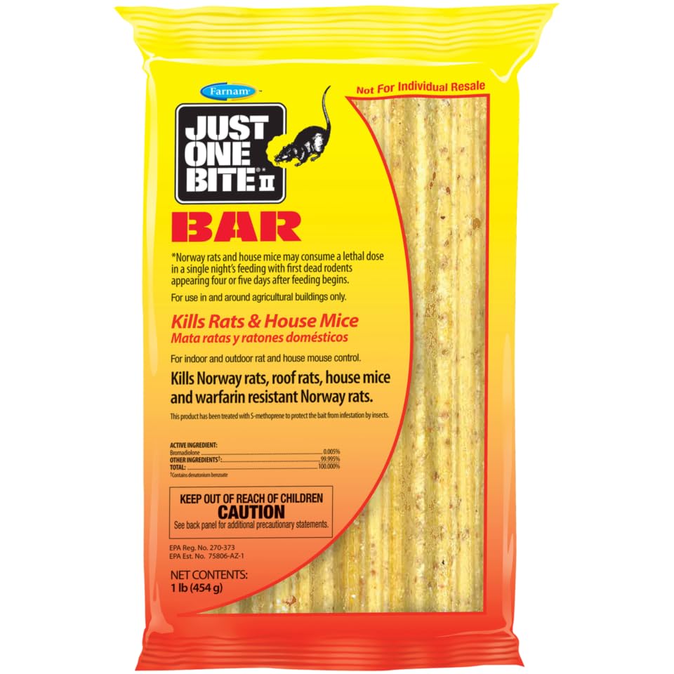 Individually wrapped Just One Bite II bait block