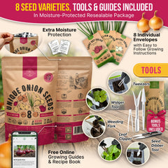 Indoor gardening setup with Organo Republic onion seeds