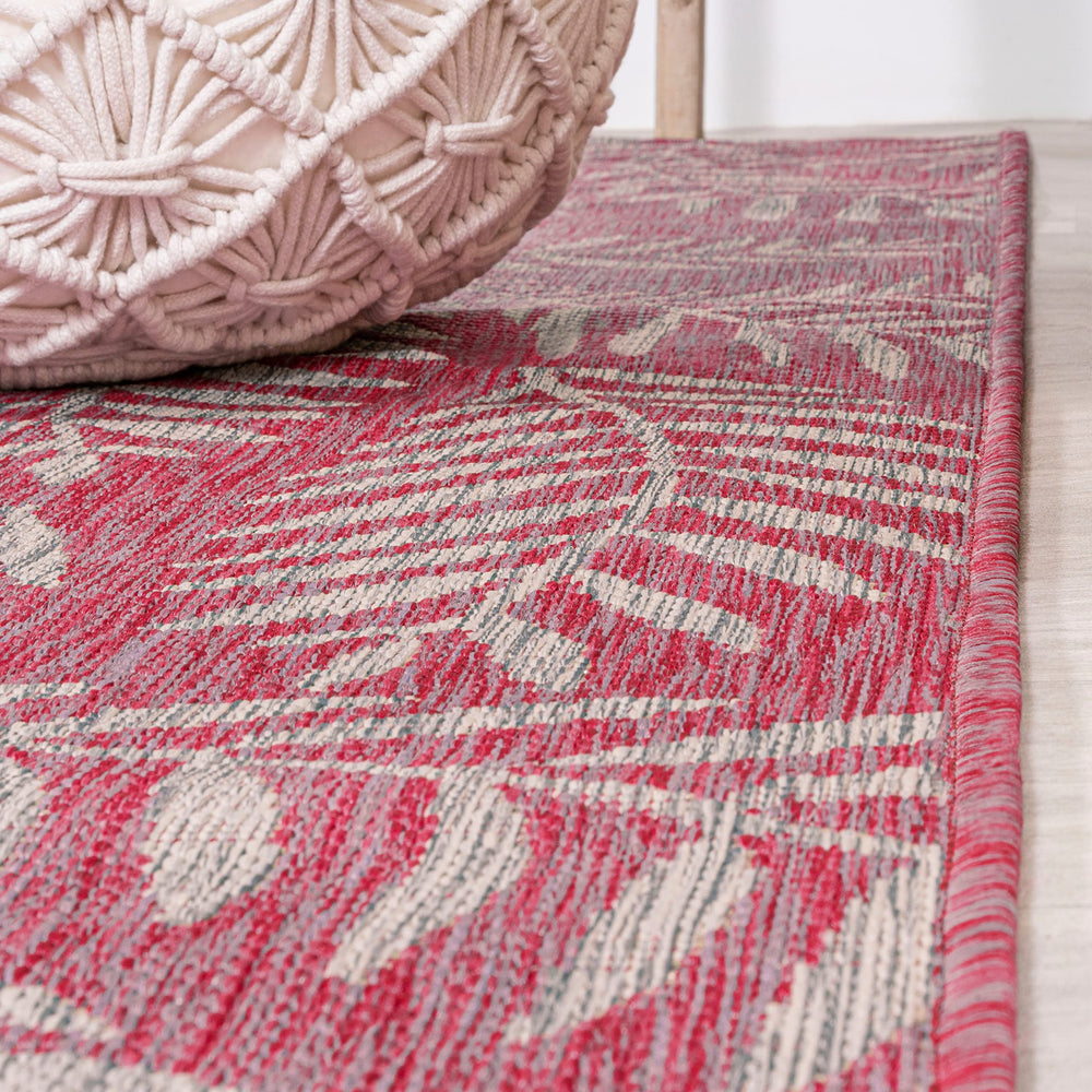 Indoor view of JONATHAN Y Palm Frond Runner Rug