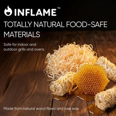 Inflame Fire Starters in use under charcoal