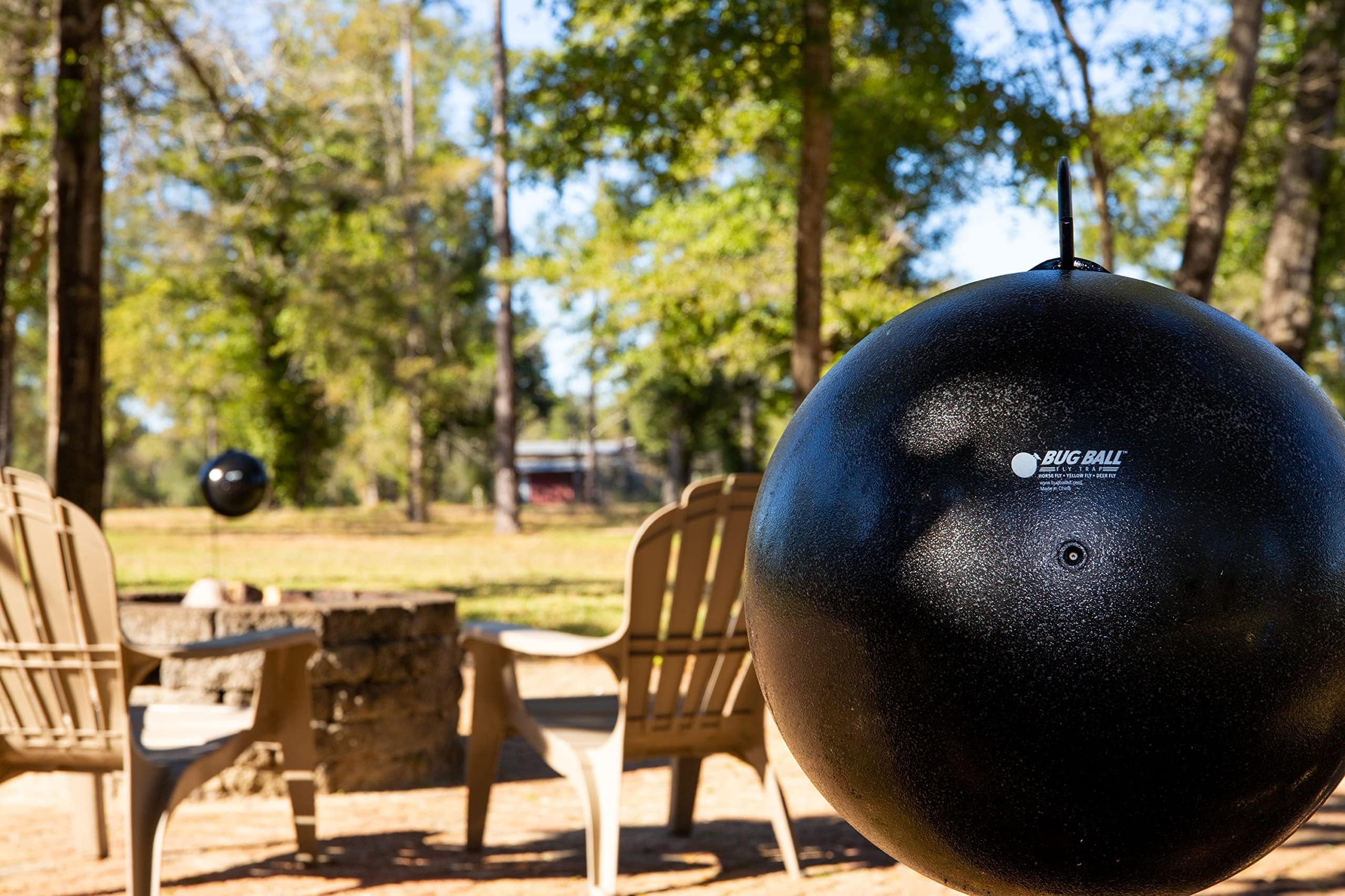 Inflated Bug Ball trap with sticky coating applied