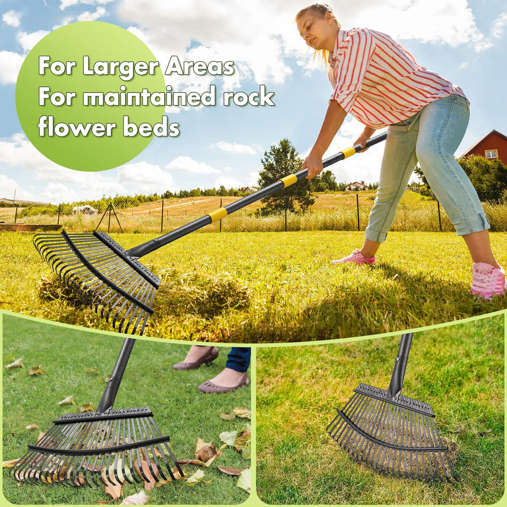 INFLATION Leaf Rake cleaning leaves on a lawn