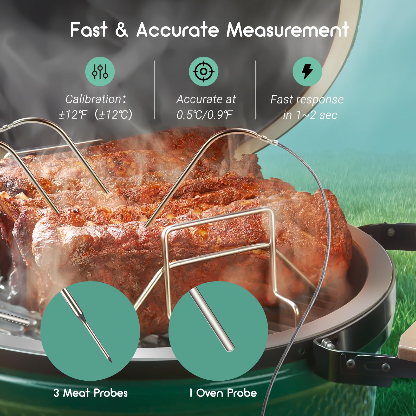 Inkbird BBQ Smoker Controller ISC-027BW with temperature graph display