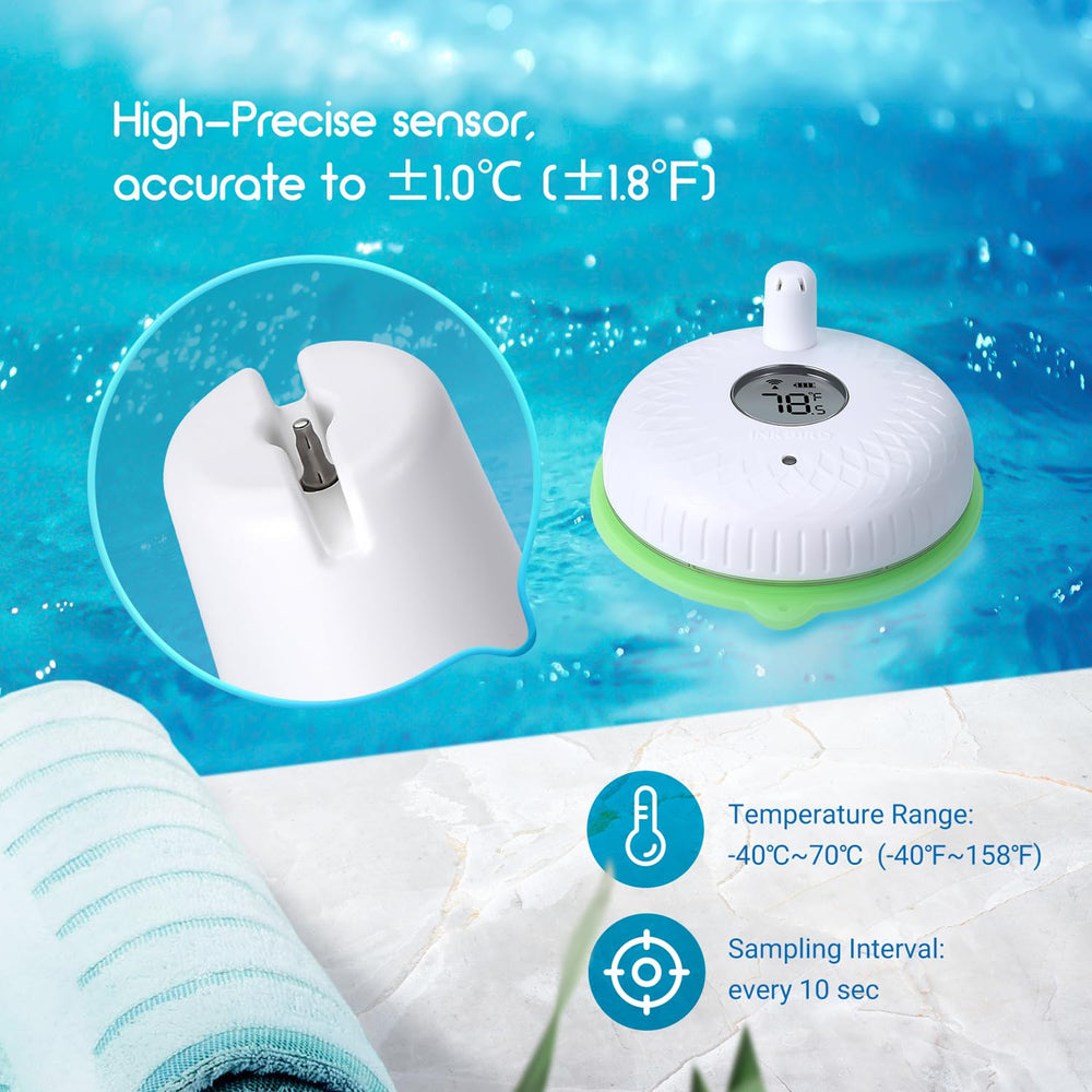 Inkbird IBS-P02R thermometer on a hot tub