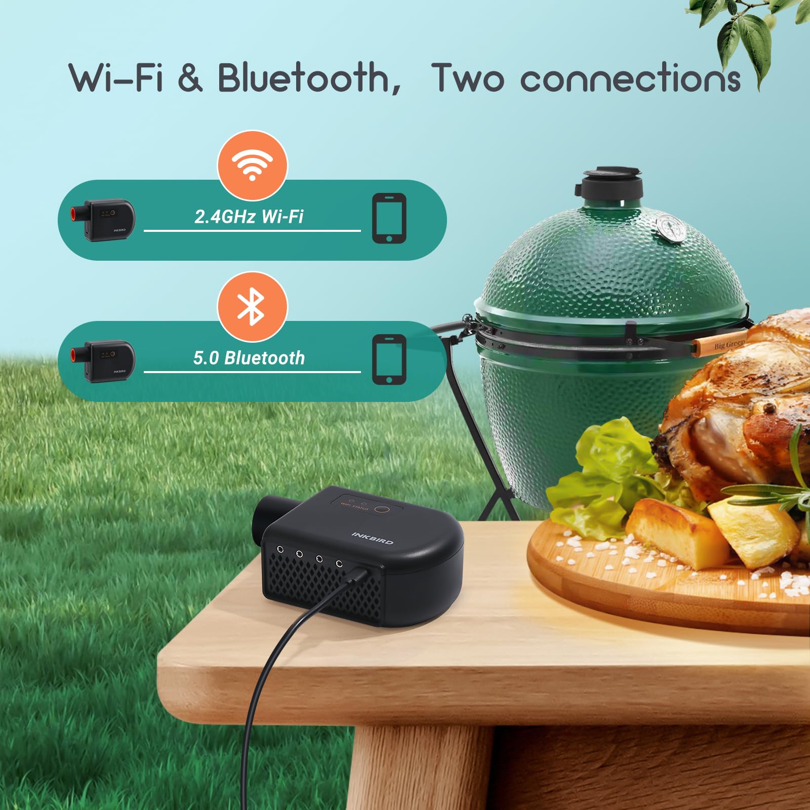 Inkbird ISC-027BW BBQ controller with four probes