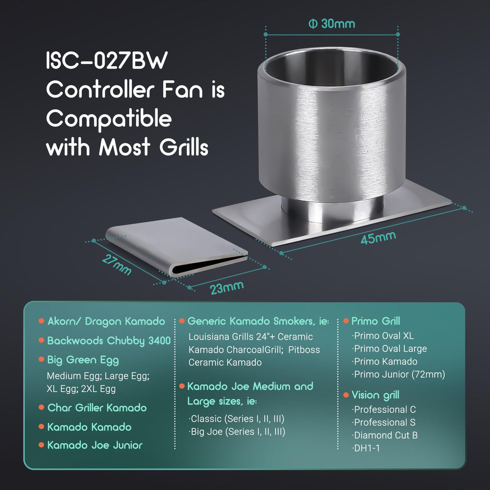 Inkbird ISC-027BW BBQ controller with instruction manual