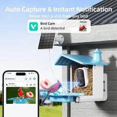INKCKU Bird Feeder Camera with birds feeding