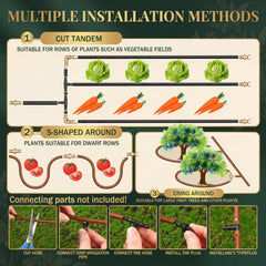 Innconee drip irrigation tubing with 6 inch spacing