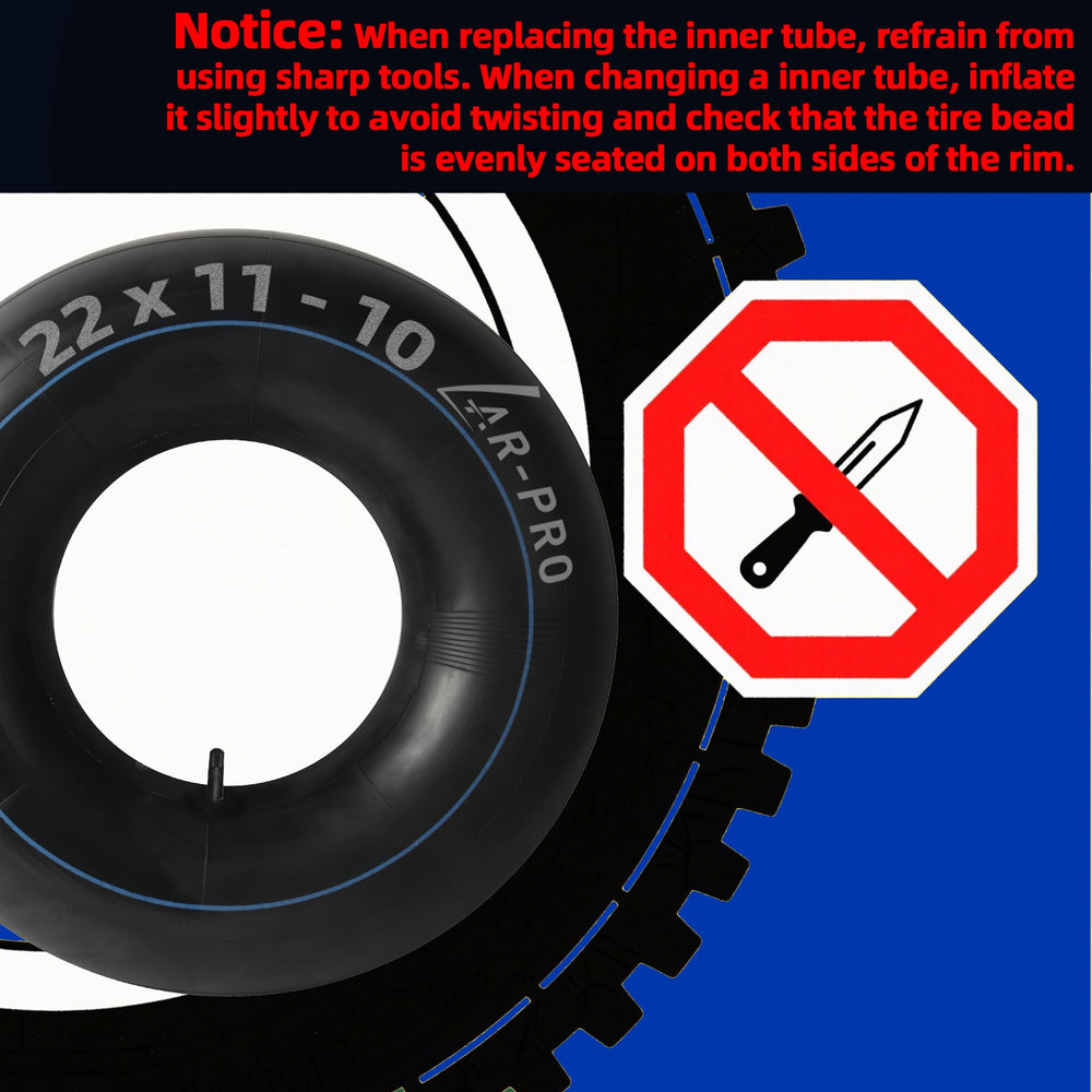Inner tubes for ATV and UTV in outdoor setting