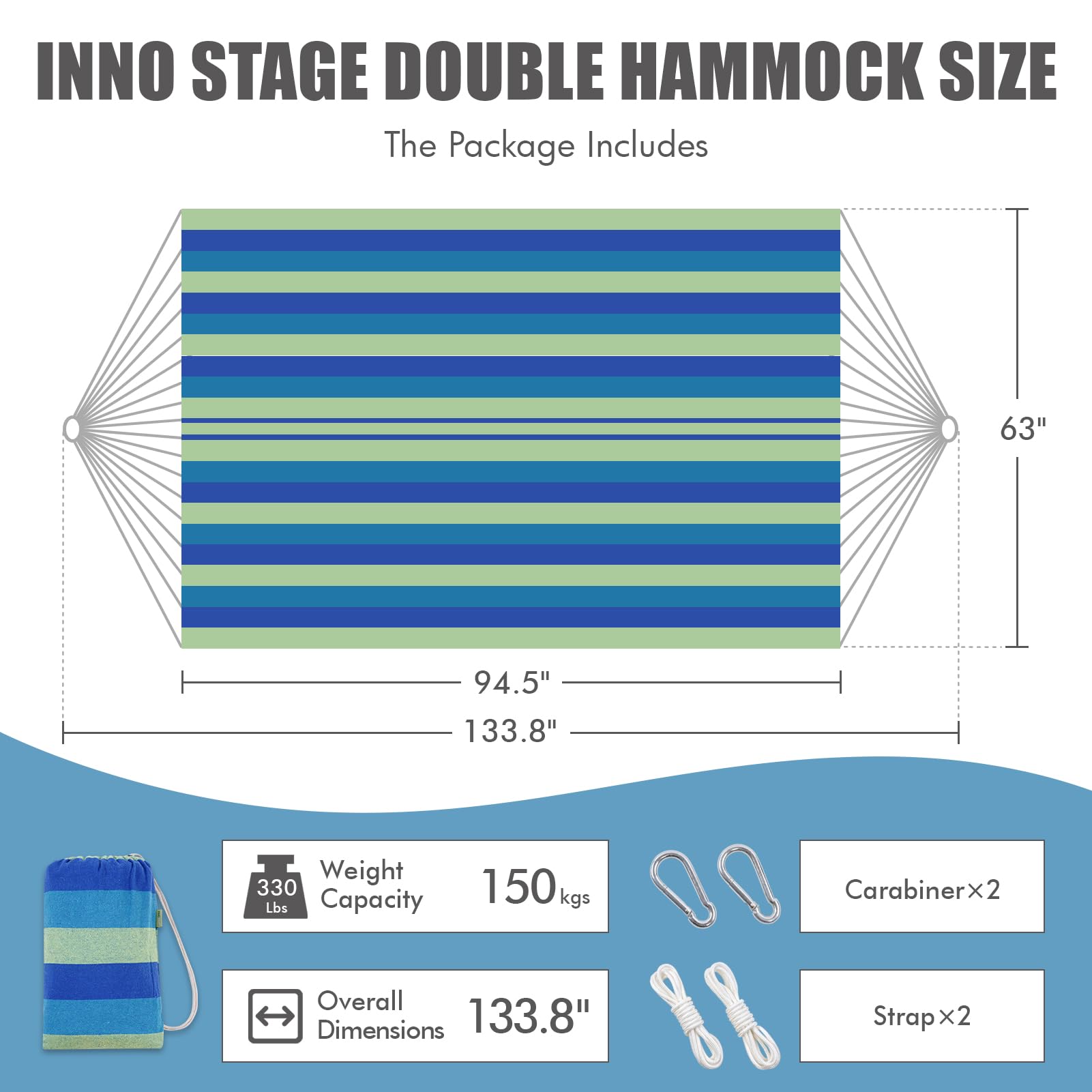 INNO STAGE Double Hammock setup in garden