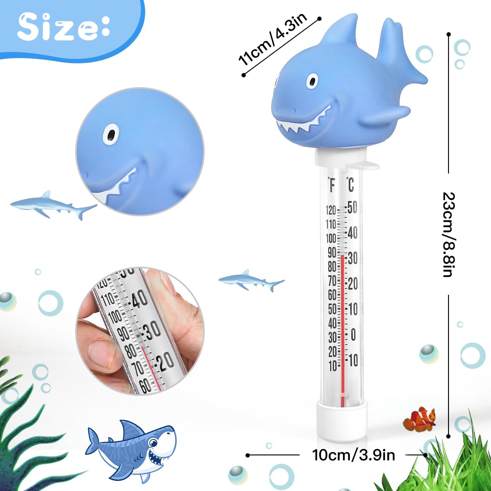 Inpool Floating Pool Thermometer in a hot tub