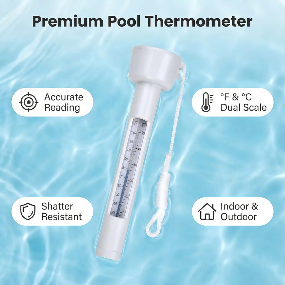 Inpool Floating Pool Thermometer showing temperature display