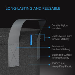 Inside view of AC Infinity grow bag showing fabric texture