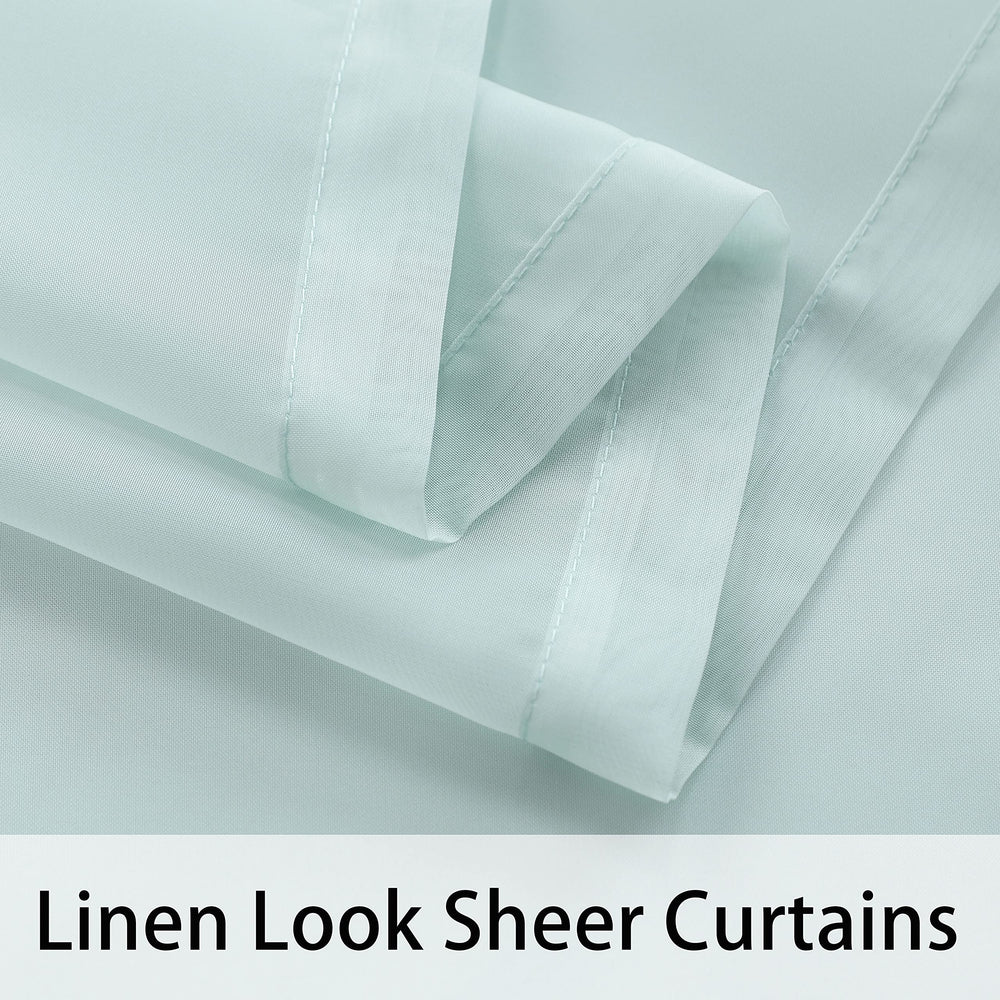 Inside view of BONZER Outdoor Curtains with sunlight filtering