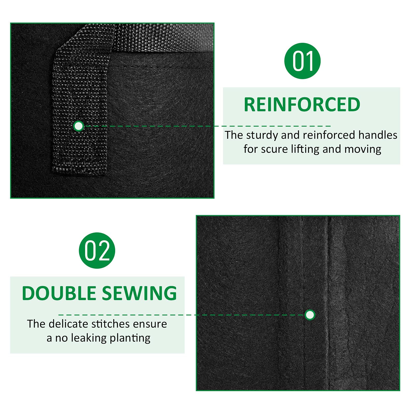 Inside view of JNYONG grow bag showcasing aeration features