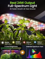 Inside view of LETPOT Hydroponics system with LED lights