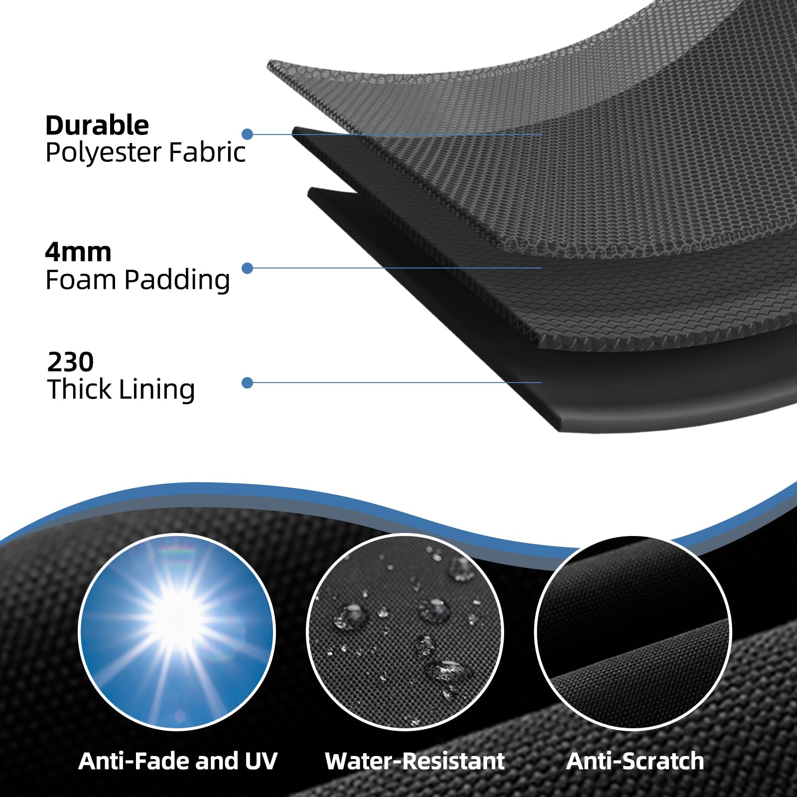 Inside view of TRAVELIT Grill Carry Bag with foam padding