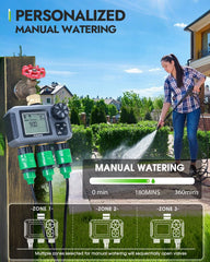 Insoma 3 Outlet Sprinkler Timer in garden setting