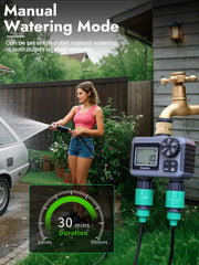 Insoma hose timer LED screen displaying watering schedule