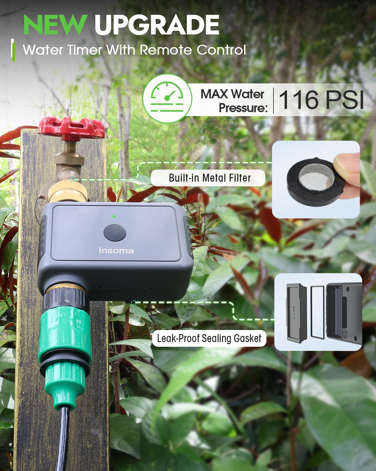 Insoma Remote Control Sprinkler Timer remote control
