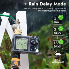 Insoma Sprinkler Timer installed on garden hose
