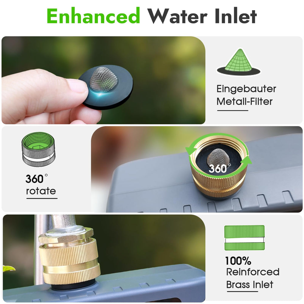 Insoma Water Timer back view with battery compartment