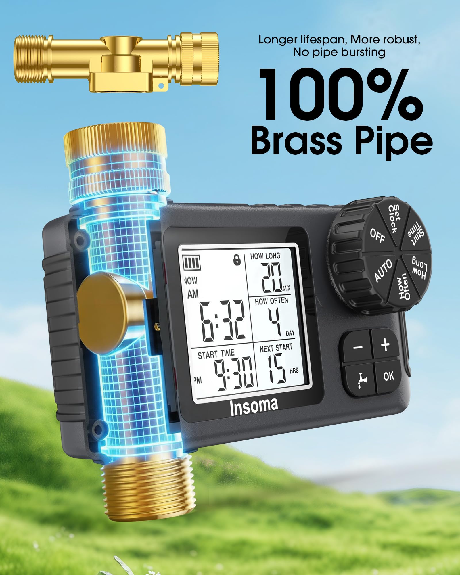 Insoma Water Timer packaging with product information