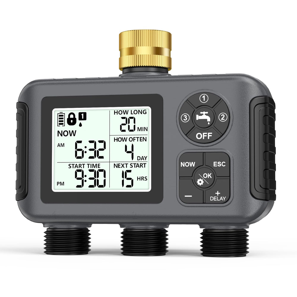 Insoma Water Timer with brass inlet front view