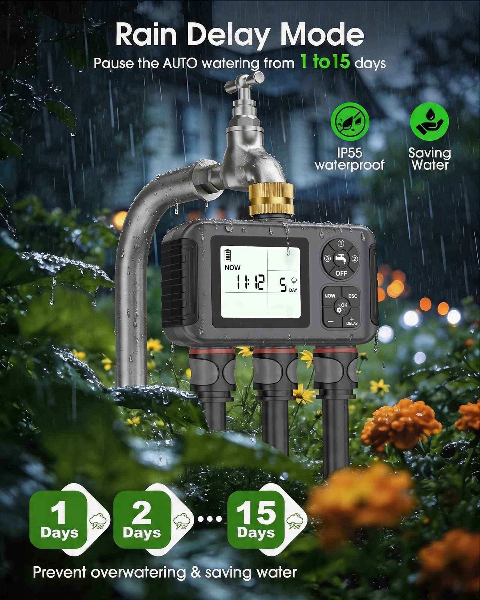 Insoma Water Timer with waterproof design