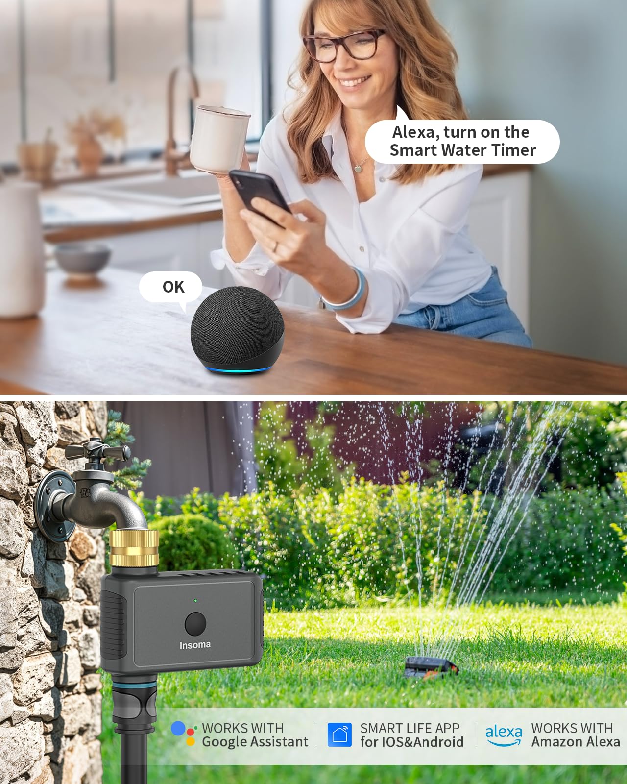 Insoma WiFi Hose Timer connections and fittings