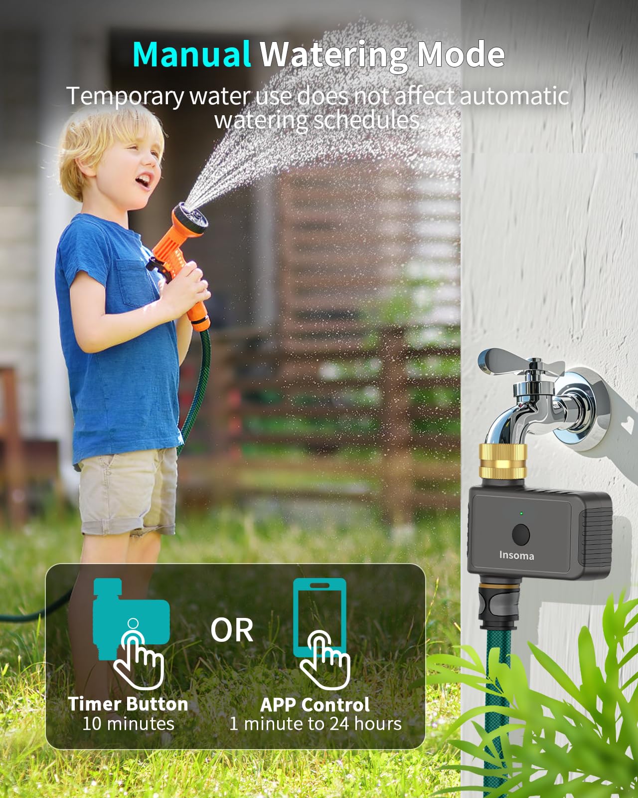 Insoma WiFi Hose Timer with voice control feature