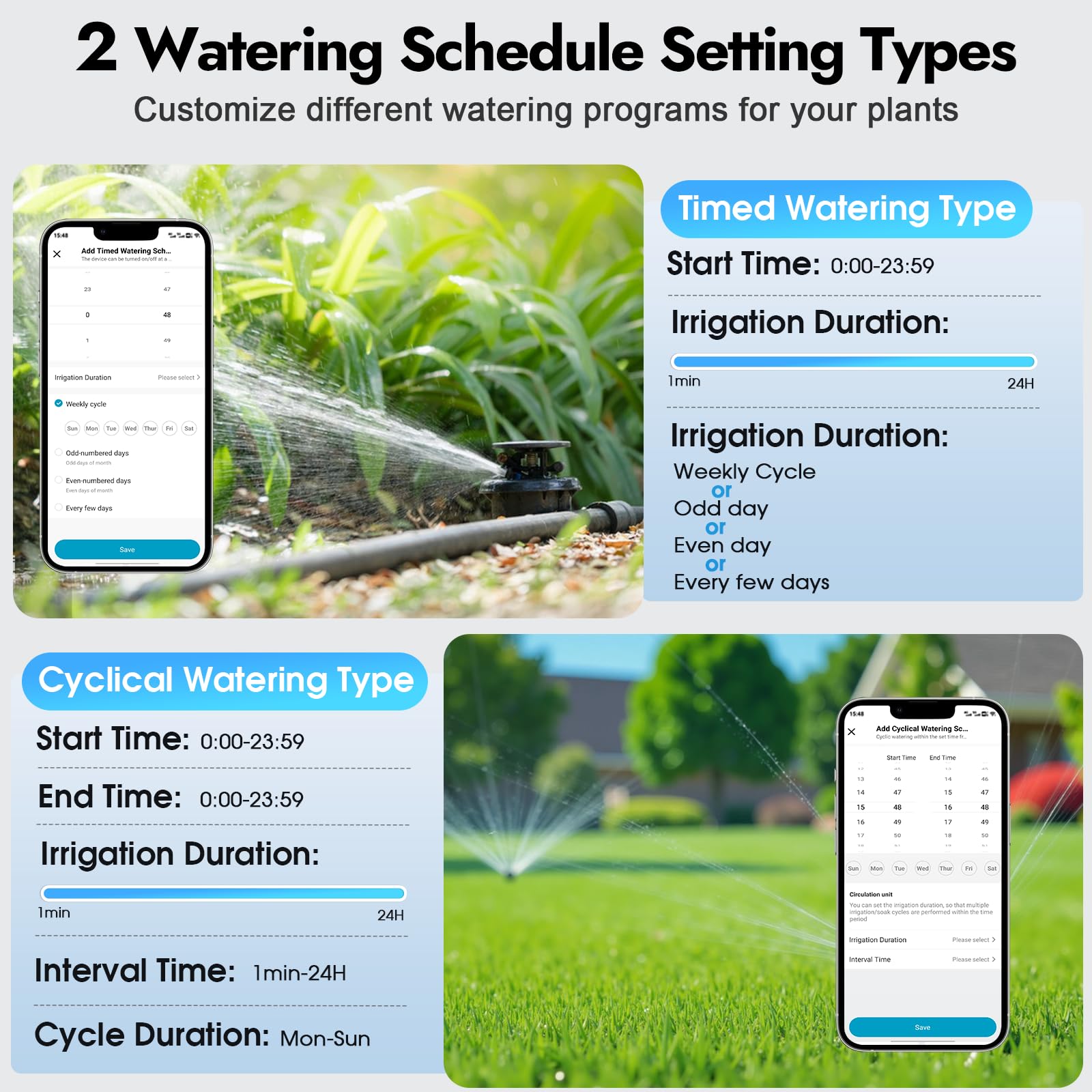 Insoma WiFi Water Timer displayed with mounting options