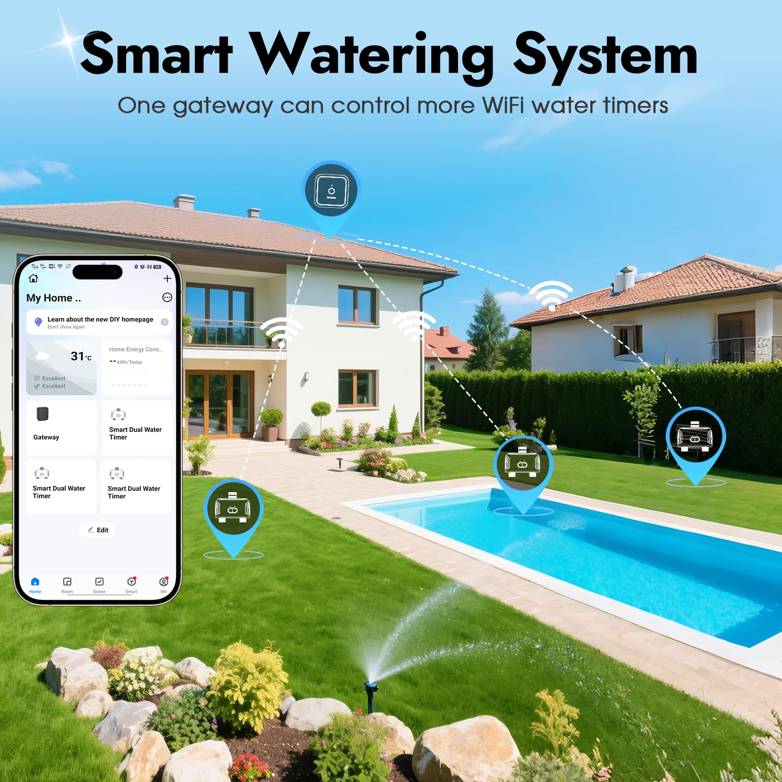 Insoma WiFi Water Timer packaging and accessories