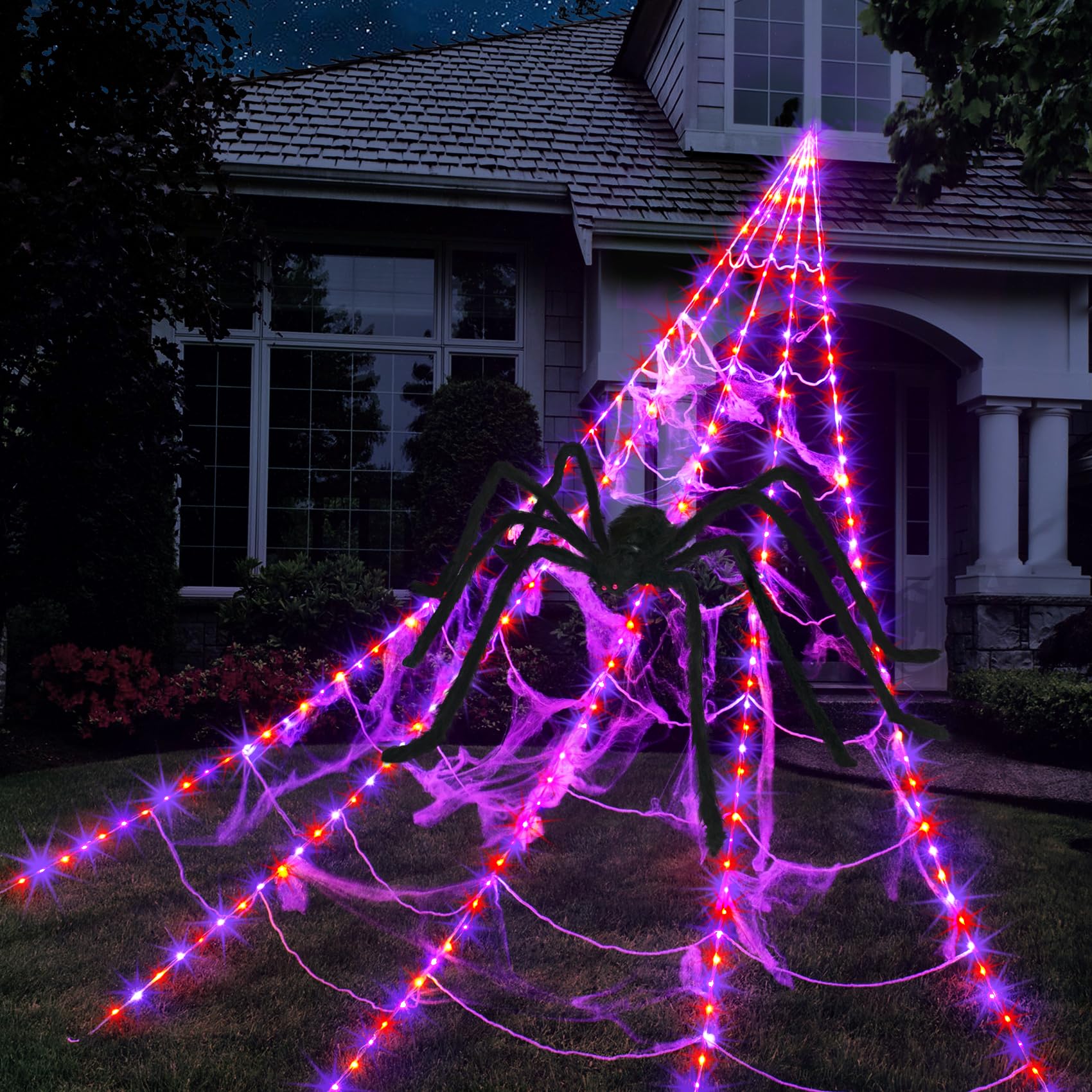 INST Halloween Spider Web Lights 250 LED with large spider